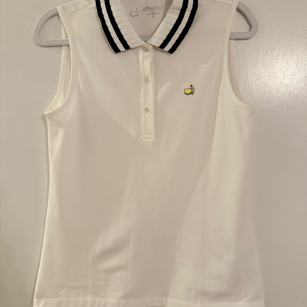 Masters - Tory Sport - White Sleeveless Golf Shirt